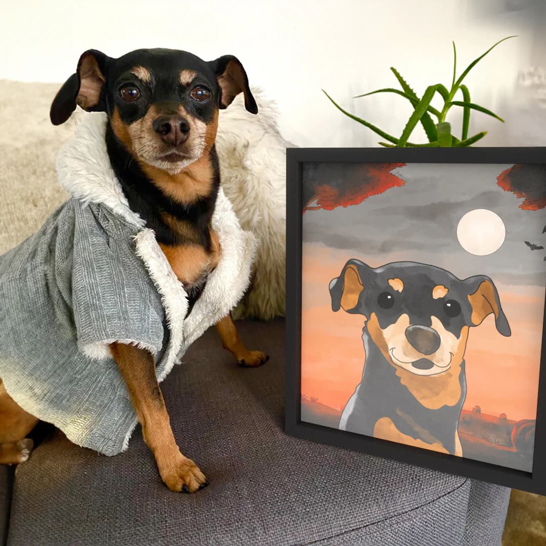 Digital pet portrait example